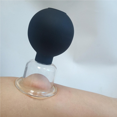 * Peças Faciais 4 Vidro Copos De Sucção A Vácuo Preto
