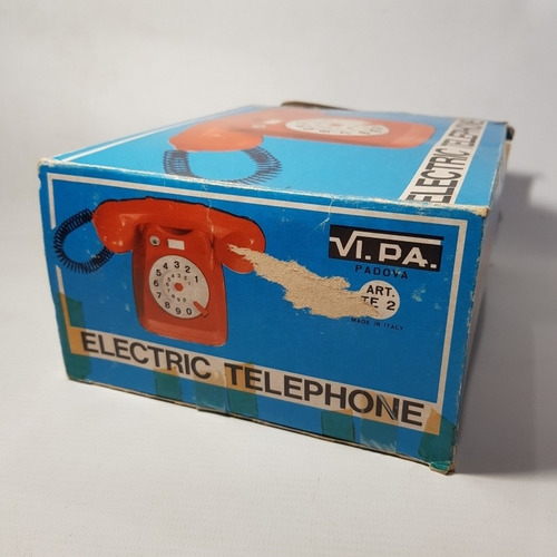 Imagen 8 de 8 de Antiguo Teléfono Juguete Italy Caja Original Único Mag 57692