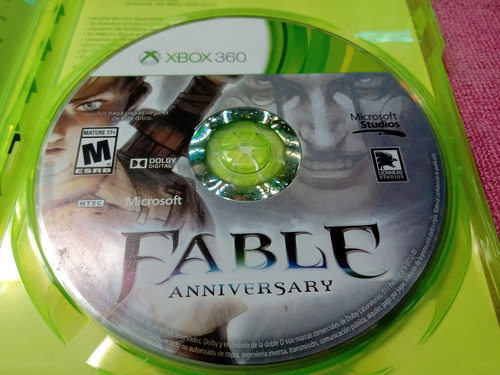 Fable Anniversary Para 360, Caja Portada Y Disco Español