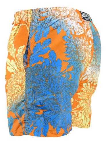 Traje De Baño De Hombre (short) Diseño Tropical Naranja