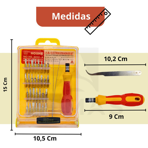 Kit Ferramentas Precisão Óculos Celular Jogo 30 Em 1 Chaves Cor 31 peças em 1