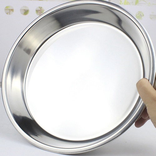 Plato Portátil De Placa Redonda Plana No Magnética De Acero