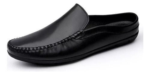 Hombres Casual Cuero Zapatos Mocasines Pantuflas De Oficina