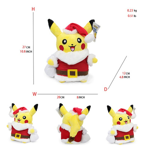 Pikachu Plush Toys Stuffed Animals Cross-dressing Gifts 20cm