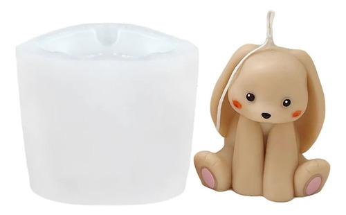 Molde Para Velas De Aromaterapia Con Diseño De Conejo 3d, Co