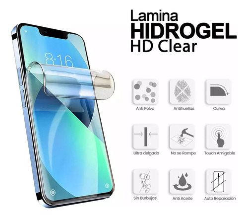 2 Micas Hidrogel Hd Transparente Para Samsung Galaxy M13 5g