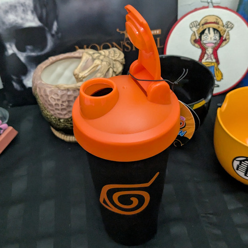 Shaker Naruto Sasuke Sharingan 650ml Termo Mezclador Naranja Konoha