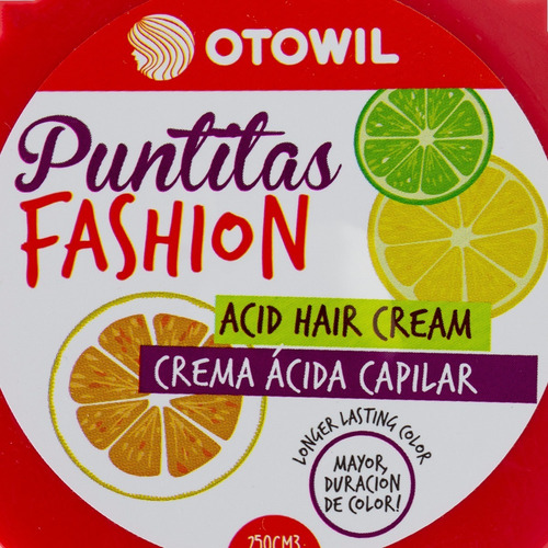 Imagen 6 de 6 de Otowil Puntitas Fashion Crema Acida Capilar Teñidos 250ml