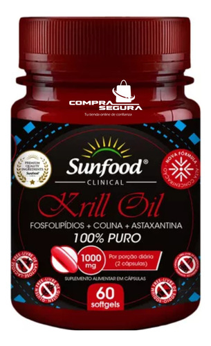 Aceite De Krill + Colina Super Concentrado 1000mg 100% Puro 
