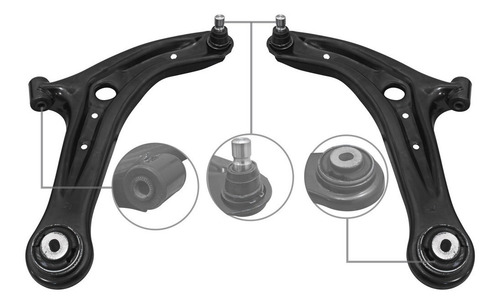 Kit Horquilla Susp Inf Izq Der Ford Figo 1.5 2016 A 2022