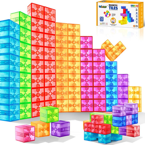 52 Bloques Magnéticos Cubos Magnéticos Translúcidos, Bloqu