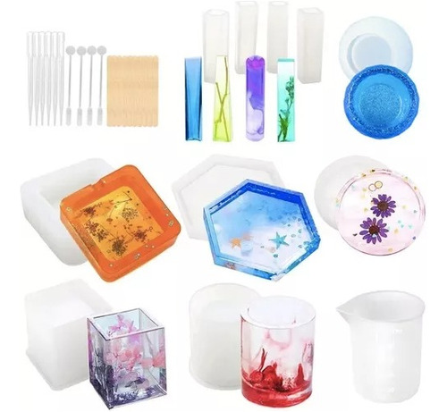 Kit Moldes Formas - Vaso Pipetas Palitos - Tracy Zhou