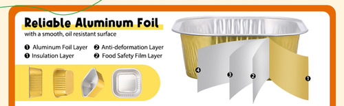 Molde De Aluminio Para Pastel Hornear Con Tapa 150ml 50pc