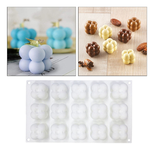 2xmolde De Vela Mini Cubo De Burbujas Para Artesanías De
