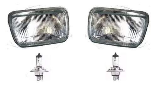 Farol Bloco  Cherokee  Sport 97 Á 98 Par  E Lampada H4