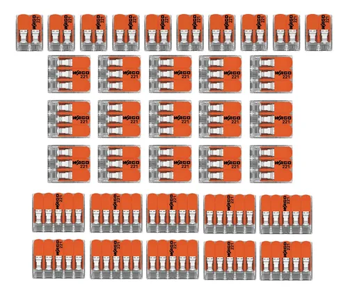 Conector Wago Compacto Emenda Modelo 221 - Kit 101510 Menor preço em Conector Wago Compacto Emenda Modelo 221 - Kit 101510