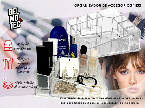 Organizador Maquillaje Plástico Porta Cosméticos Labiales