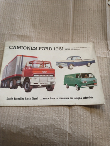 Catalogo Antiguo Folleto  Original Camiones Ford Año 1961