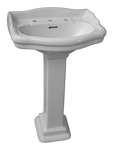 Barclay 3-868wh Stanford 550 China Vítrea Pedestal Lavabo, B