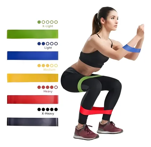 Exclusivo Kit 5 Mini Elásticos P/ Treino Em Casa E Pilates Kit 5 Elasticos