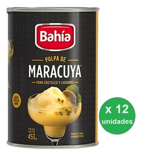 Pulpa De Maracuya Bahía Lata 453g Pack X 12u - Glas