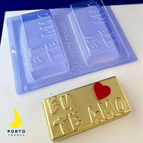 Forma P/ Chocolate 03 Partes Barra Eu Te Amo Porto Formas Cor Branco