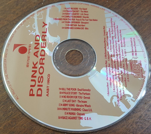 Punk & Disorderly Cd Dead Kennedys Gbh Vice Squad Chaos Uk (Usado)