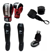 Comprar Kit Kick Boxing,mma, Guante Profesionales+tibial+venda+bucal