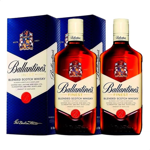 Whisky Ballantines Ballentines Finest 1 Litro X2 Unidades