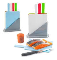 Comprar Set De Tablas Cuisine 4 Tablas Plásticas Con Base Alimentos