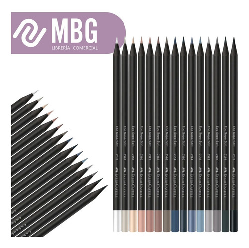 Imagen 4 de 7 de Lapices Colores Faber Castell Super Soft Colores Neutros X15