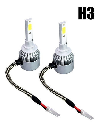 Kit Led Cree Cob H3 Con Cooler 16000lm 6000k Super Oferta