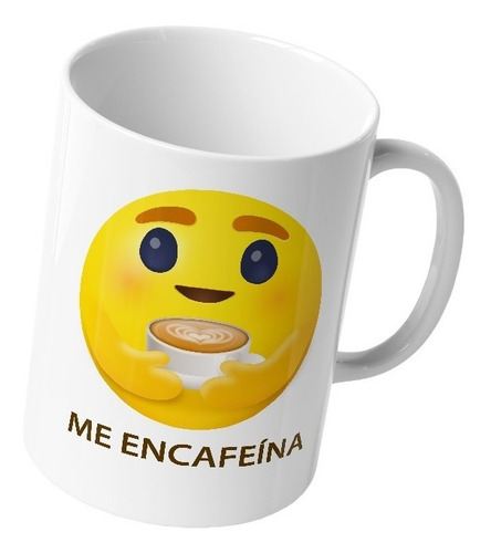 Imagen 1 de 6 de Taza Nuevo Emoji Facebook Me Encafeína Cafe Te Original