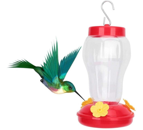 Bebedero Para Colibrí 3 Estaciones 17cms Aves Jardín 470ml  Rojo
