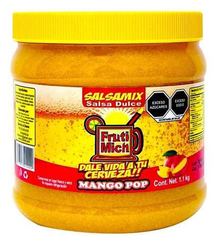 Frutimich salsamix pulpa para escarchar micheladas mango 1 pieza