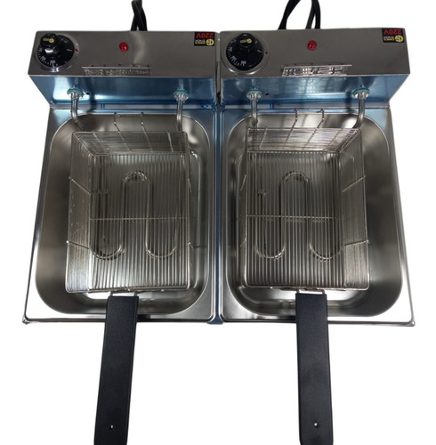 Fritadeira Elétrica 10 Litros+2 Tampas+molde Torre De Batata Cor Inox 220v