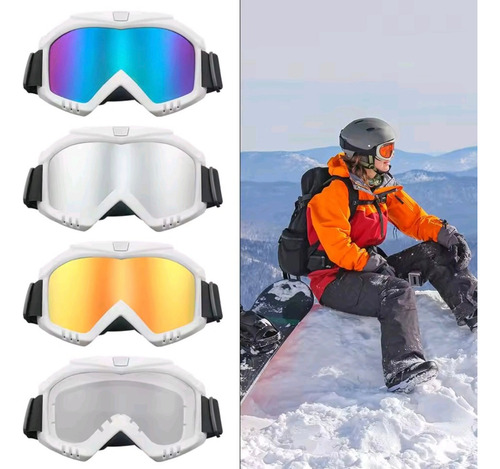 Antiparra Blanca Tornasol Filtro Uv Nieve Snowboard Ski