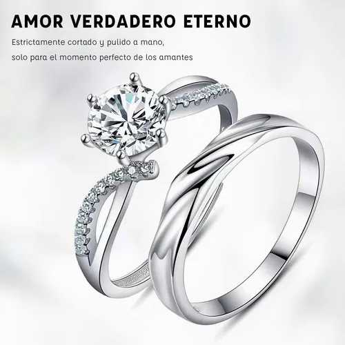 Anillo de plata 925 para hombre, anillo de diamante simple