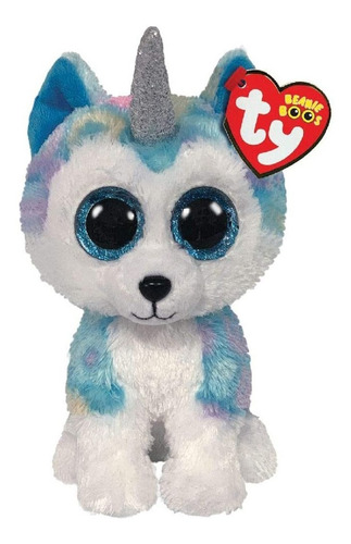 Peluche Beanie Boos Perro Siberiano Unicornio 15cm Febo