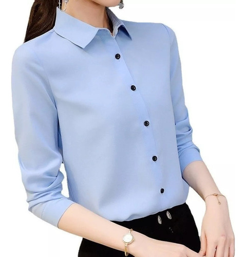 Camisa De Solapa Para Mujer, Informal, Oficina Formal, Blusa