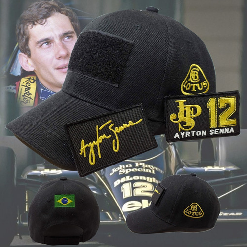 Imagen 2 de 7 de Gorra F1 Automovilismo Ayrton Senna Homenaje 2 Parches
