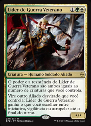 Cartas Magic: Veteran Warleader Idioma Portugues Mtg Bsas