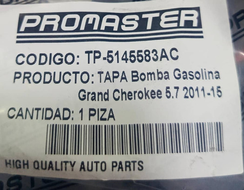Tapa De Bomba De Gasolina Completa Jeep Grand Cherokee