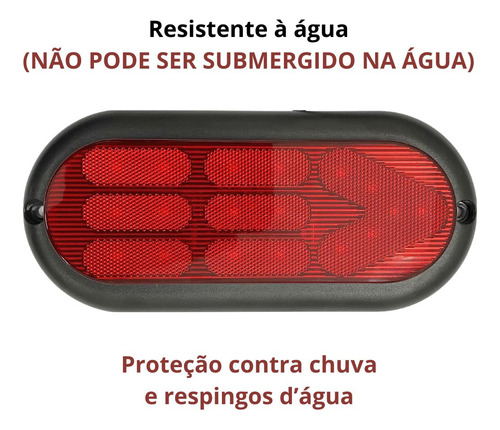 Par Lanterna Carreta Carretinha Reboque Jet Barco Vermelha