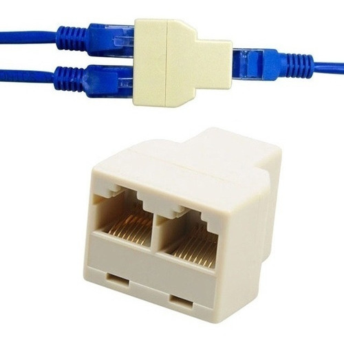 Adaptador Splitter Rj45 Cat5 6 Lan 1 A 2