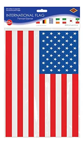 Artículos para fiestas | Banderín con bandera internacional de Beistle