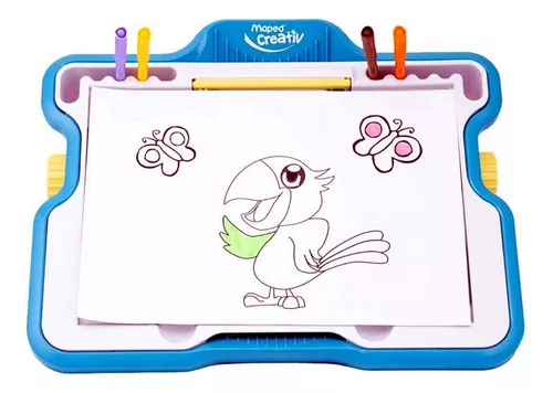 Lumi Board Maped Creativ, ¿Quieres que tus hijos se diviertan mientras  aprenden a dibujar? Con Lumi Board podrán transferir miles de imágenes  mediante el proyector de luz de Maped