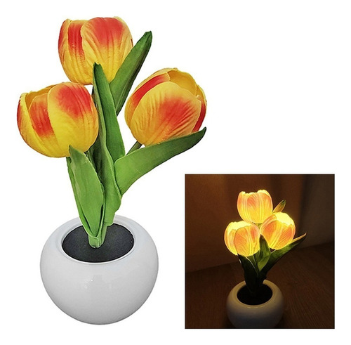 Regalo Muchacha Luz Noche Flor Del Tulipán Led Romántica