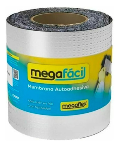 Membrana Autoadhesiva Aluminio Megafácil 10cmx25mts Megaflex