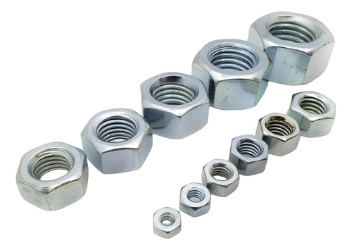 Tuerca De Hierro Zincada De 1/4 X 100 Und. Buloneria